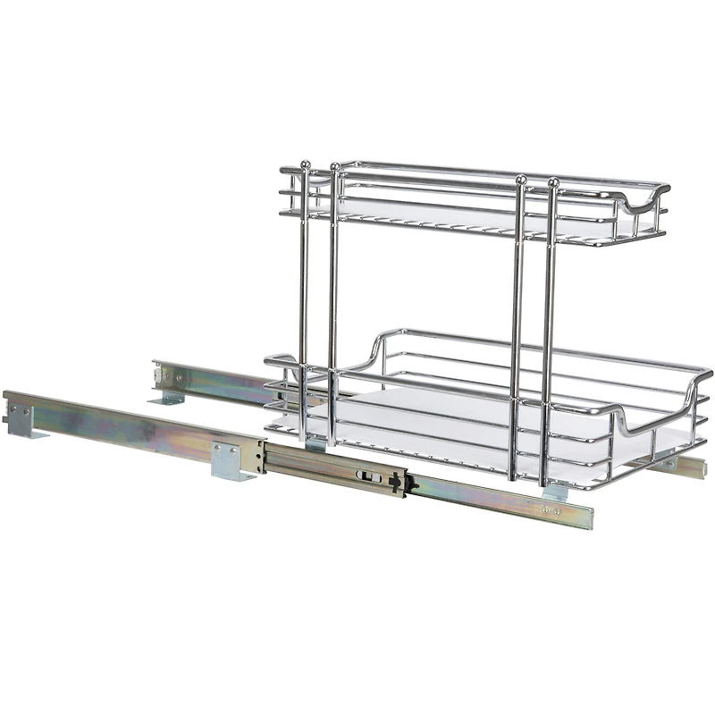 Household Essentials Glidez Lined 2-Tier Cabinet Organizer