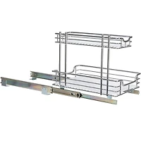 Household Essentials Glidez Lined 2-Tier Cabinet Organizer