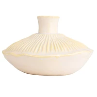 Hello Honey® 7" Long Cream Stoneware Vase