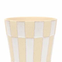 7" Tan & White Checker Ceramic Pot by Ashland®