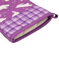 Purple Floral Easter Bunny Oven Mitts, 2ct.
