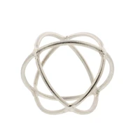 Silver Aluminum Modern Geometric Sculpture Set