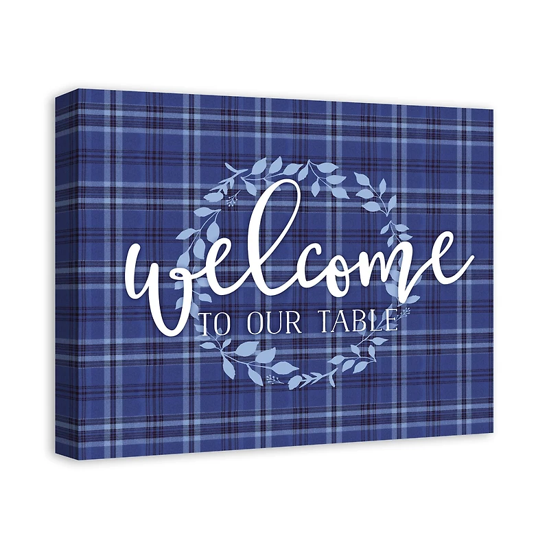 Welcome To Our Table Canvas Wall Art