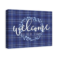 Welcome To Our Table Canvas Wall Art