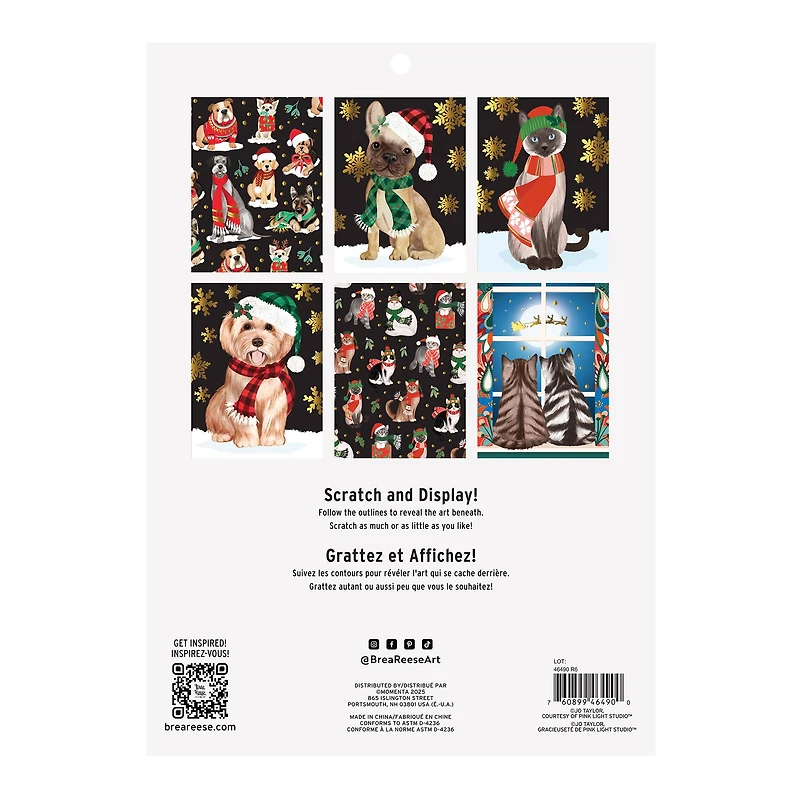 Brea Reese™ 9" x 12" Christmas Pets Scratch Art Paper Pad