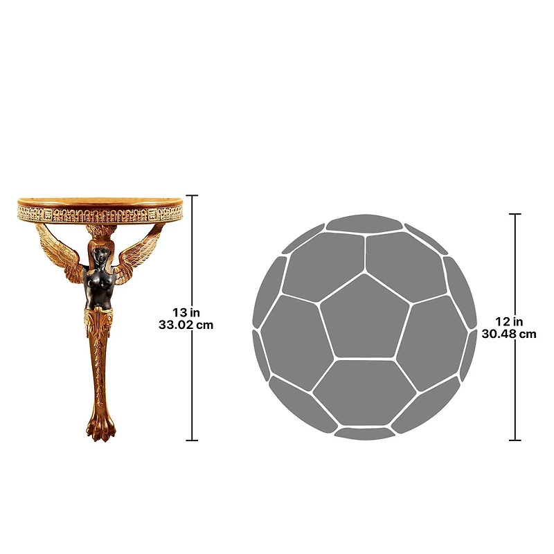 Design Toscano 13" Egyptian Winged Caryatid Wall Shelf