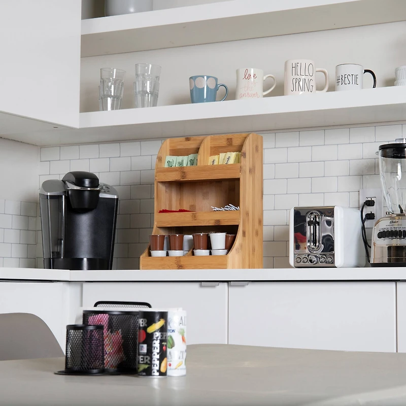 Mind Reader 8-Section Bamboo Organizer