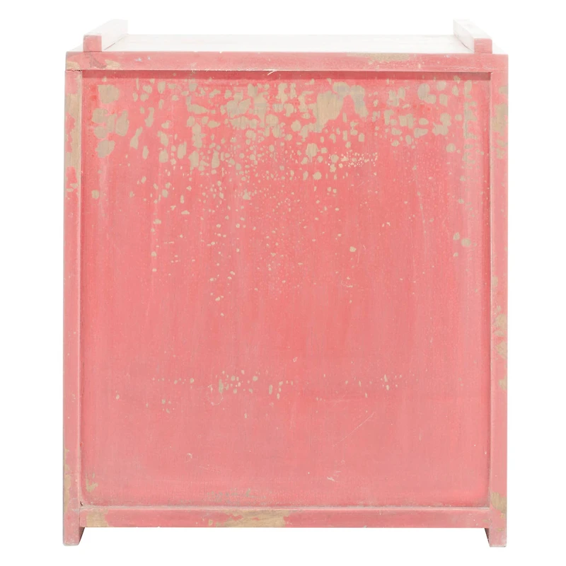 16" Red Wood Farmhouse Wine Rack