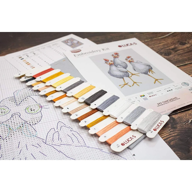 Luca-S My Chickens Counted Cross-Stitch Kit