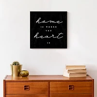 Home Is Where The Heart Is 12" x 12" Canvas Wall Art