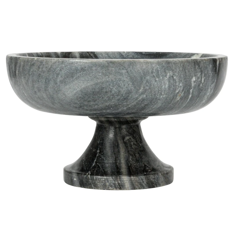 Hello Honey® 8" Gray Marble Footed Pedestal Bowl
