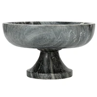 Hello Honey® 8" Gray Marble Footed Pedestal Bowl