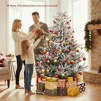 Costway 6 ft. Pre-Lit Gold Artificial Christmas Tree, Warm White LED Lights
