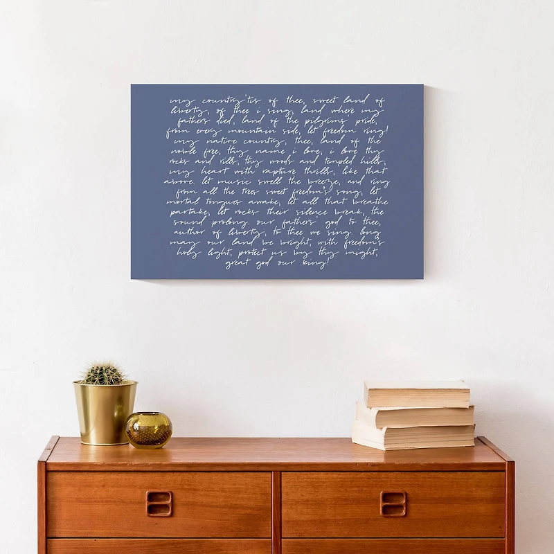 My Country Tis of Thee Canvas Wall Art