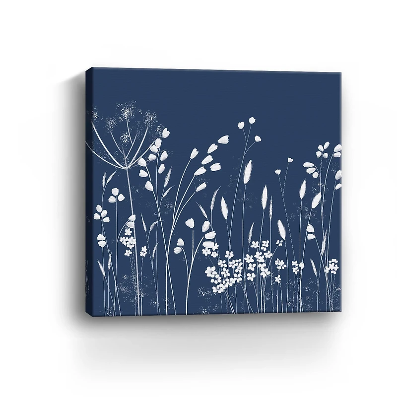 Indigo Flowers II Canvas Giclee