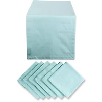 DII® Solid Chambray Table Runner & Napkins Set