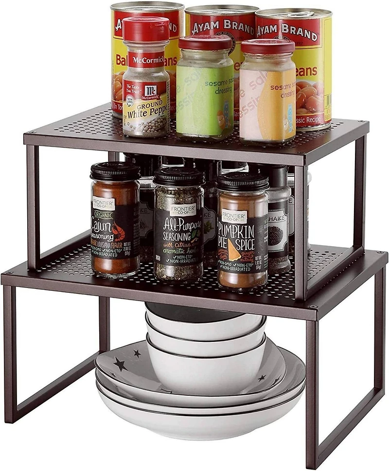 NEX™ Expandable & Stackable Kitchen Cabinet & Counter Shelf Organizer, 2ct.