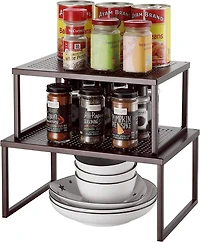 NEX™ Expandable & Stackable Kitchen Cabinet & Counter Shelf Organizer, 2ct.