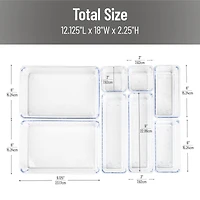 Mind Reader -Piece Drawer Organizer Set, Storage Trays