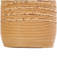 24" Light Brown Seagrass Handmade Vase