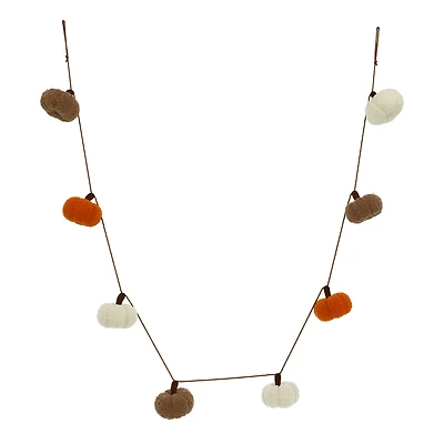 6ft. Yellow, Cream & Brown Pumpkin Garland by Ashland®