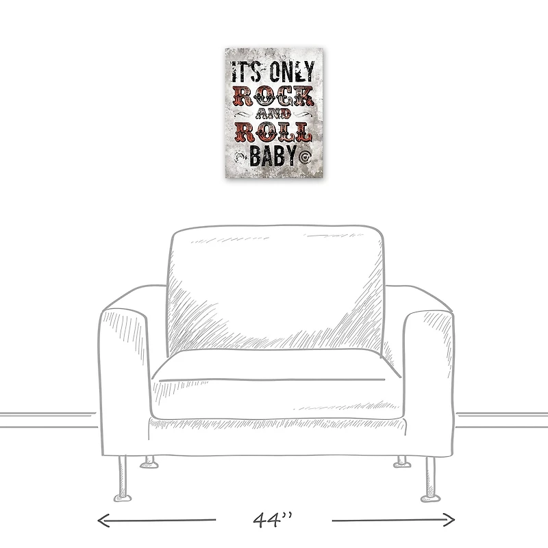 It's Only Rock And Roll 12" x 16" Canvas Wall Art