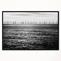 Designart - Wind Turbines Black and White