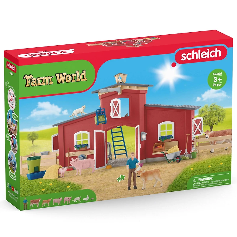 Schleich Farm World Red Barn Playset