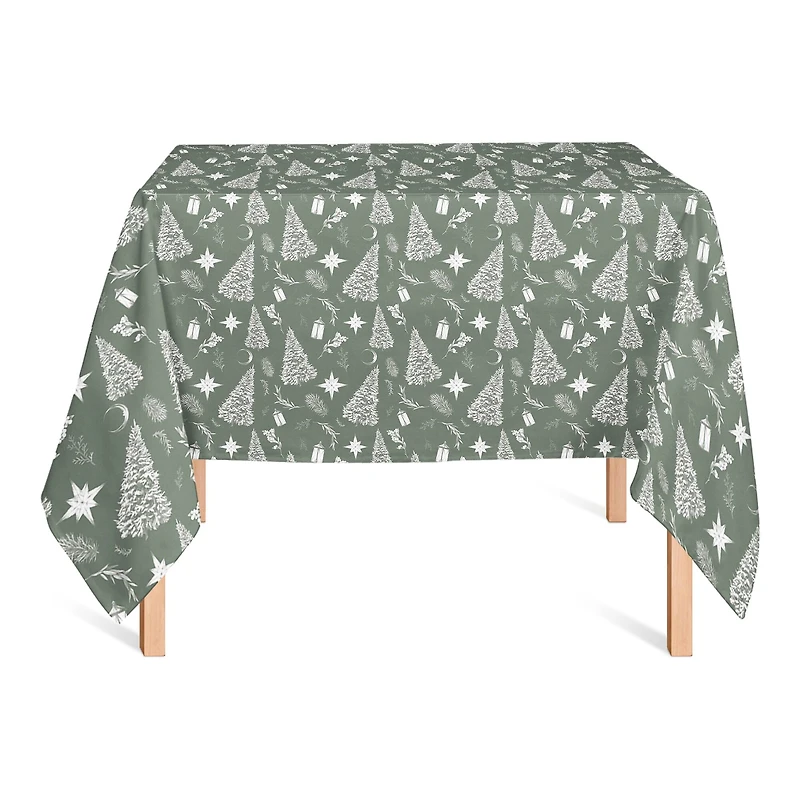 58" Sage Christmas Tablecloth