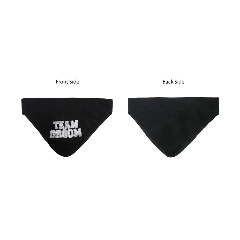 Best Furry Friends Black Team Groom Bandana Collar Slide