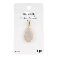 Gray Agate Teardrop Pendant by Bead Landing™
