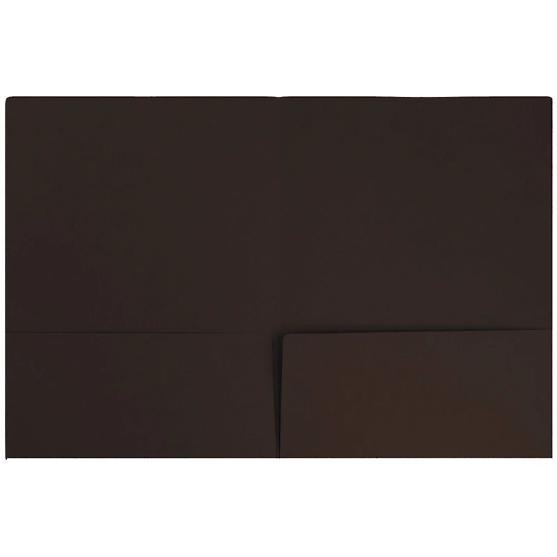 JAM Paper Chocolate Brown 2-Pocket Folders