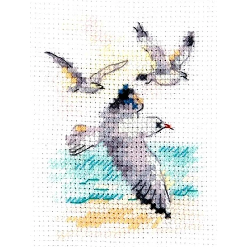 Alisa Wind From The Sea. Seagulls Cross Stitch Kit