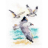 Alisa Wind From The Sea. Seagulls Cross Stitch Kit