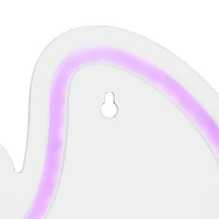 15" Purple LED Neon Style Purple Bat Halloween Window Silhouette