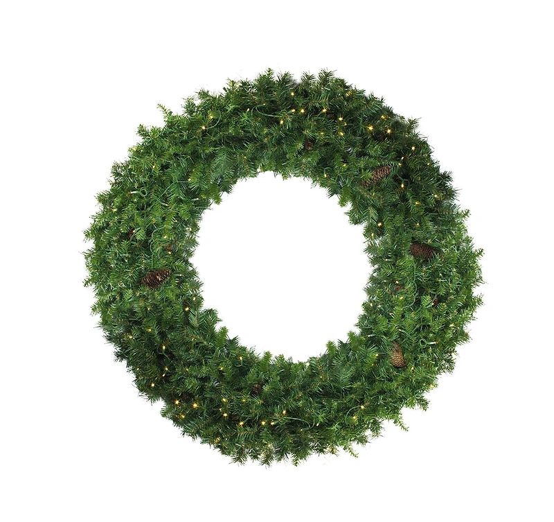 6ft. Pre-Lit Dakota Pine Commercial Artificial Christmas Wreath