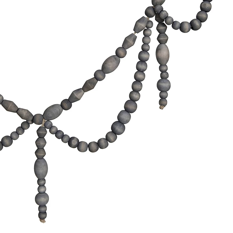 Hello Honey® 6ft. Stained Paulownia Wood Bead Swag Garland