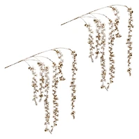 Snowy Hanging Pine Bell Branches, 2ct.