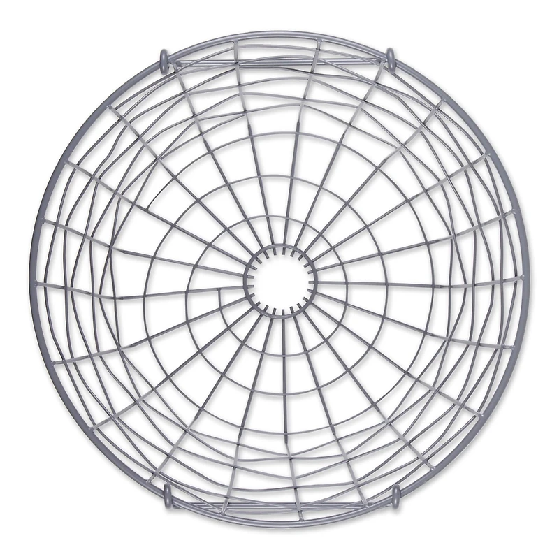 DII® Medium Cool Gray Round Metal Basket