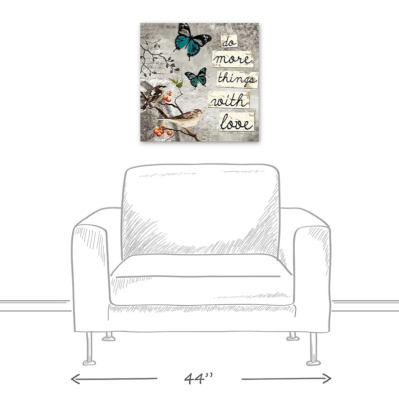 Do More Things With Love 20" x 20" Canvas Wall Art