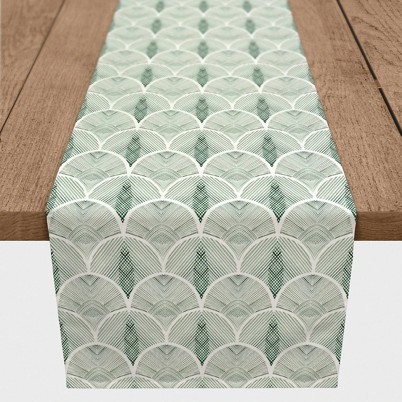 Abstract Leaves Poly Twill Table Runner