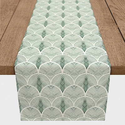 Abstract Leaves Poly Twill Table Runner