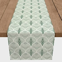 Abstract Leaves Poly Twill Table Runner