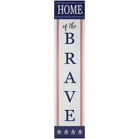 36" Home of the Brave Patriotic Wood Wall Sign