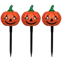 Lighted Jack-o-Lantern Halloween Pathway Markers Set, 3ct.