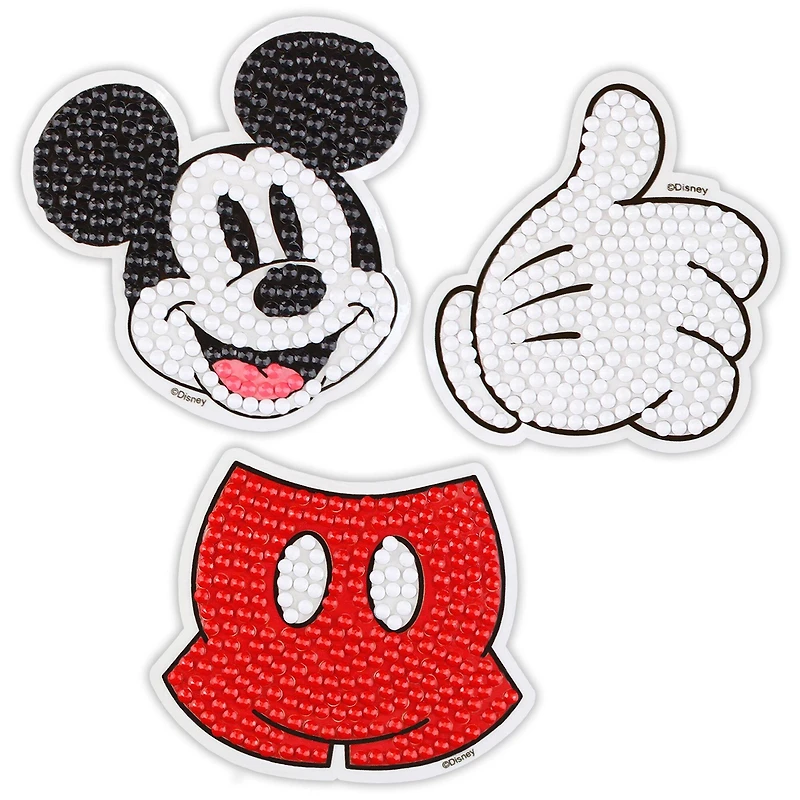 Camelot® Dots DOTZIES® Disney Mickey Icons Diamond Painting Sticker Kit, Round Diamonds
