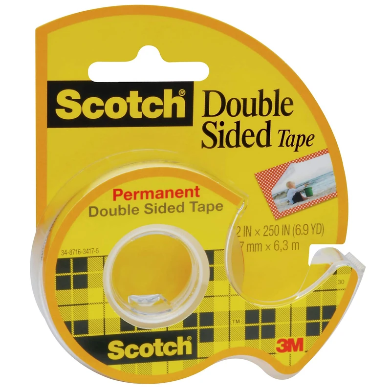 Scotch® 0.5" x 6.9yd. Double Sided Tape In Dispenser Rolls, 6ct.