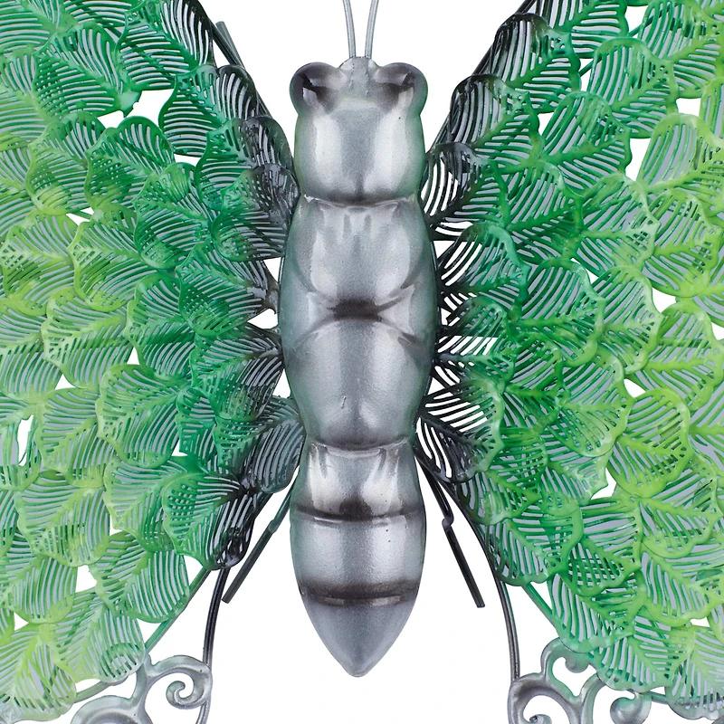 Green Metal Eclectic Wall Decor, 21" x 21" x 2"