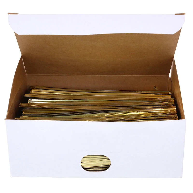 JAM Paper Home Décor Trimmings 6" Metallic Twist Ties, 2,000ct