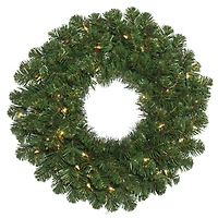 48" Pre-Lit Oregon Fir Christmas Wreath, Clear Lights